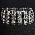 Blackstatic -premium Stainless Steel Heavy Duty Skull Bracelet W  Metal Gift Box