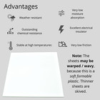 Buyplastic White  natural  Teflon Ptfe Virgin Plastic Sheet  1 8  X 12  X 24 