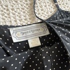 Beyond Vintage A-line Dress Xs Black White Polka Dot  Sleeveless Button  Front