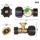 Propane Tank Gauge Brass Adapter W gas Pressure Level Meter Indicator For Bbq Rv