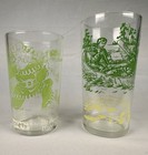 Vintage Davy Crockett Indian Frontier Hero And Jelly Jar Premium Glasses
