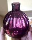 Beautiful Purple Colored Ribbed Flask Pontil Mma Reproduction Clean L  k