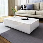Modern Coffee Table Led Sofa Side End Living Room High Gloss With 4 Drawers New