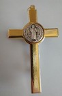 Catholic St Benedict Crucifix Gold Tone Silver Tone  3  Cross Religious Medal