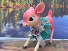 Vintage Style Retro Pink Christmas Fawn Deer Reindeer Figurine New