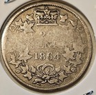 1864 New Brunswick Canada 20 Cent Low Mintage Very Good Km 9 Free Shipping 