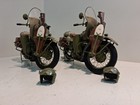 Lot Of 2 Harley Davidson 1942 Wla Motorcycles 1 10 Scale By Franklin Mint 