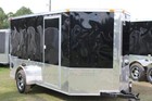New 2025 6x12 6 X 12 V-nosed Enclosed Cargo Motorcycle Trailer Ramp   Side Door