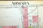 1916 Plat Map City Of Armada Macomb County Michigan Roseville Farms Disco