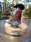 Hand Carved Cottonwood Navajo Folk Art Signed By Harrison Juan Man   Dog 6  X 5 