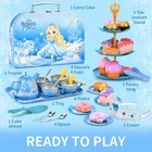 Amplov 43-piece Princess Tea Set Playset For Kids     Pretend Play Kitchen Toy    