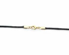 Black Satin Silk Cord Necklace Silver gold Clasp 16  18  20  22  24  26  28  30 