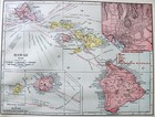 Rand Mcnally Commercial Atlas Map Page Of Hawaii Territory 1913 Vintage