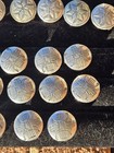 Huge Sterling Silver Button Covers Navajo Etched Southwestern 57 Pc