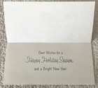 Unused Christmas Santa Face Jolly Beard Mustache Vtg Greeting Card 1950s 1960s