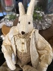 Primitive Easter Bunny Spring Rabbit Folk Art Vintage Cloth Easter