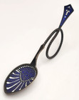 Vintage Sterling Silver Enamel Plique A Jour Spoon