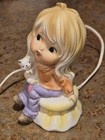 Vintage Groovey Girl W  Kitten Nightlight Made In Japan 6  Tall