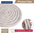 10ft Natural Twisted Cotton Rope  4 5inch Thick Strong Triple-strand Rope For Sp