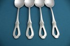 Oneida Toujours Place Oval Soup Spoons  set Of 4  Stainless Cube Mark 6 5 8 