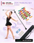 Twirling Baton  23 25 27 30-inch Spinning Dance Baton Stainless Steel Majorette