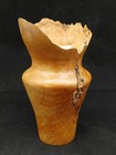 Wood Turned 5 75  Natural Edge Maple Burl Vase  Artist Signed And Dated