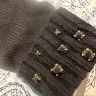 Victoria   s Secret  Rhine Stone Stud  Gloves Black Color