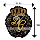 Dolce   Gabbana Handmade Embroidered Dg Crown Black Blazer Patch 