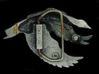 Uc11136  nos  Vintage 1978   flying Duck   Art Commemorative Pewter Belt Buckle