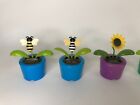 Solar Dancing Toys Bee Sunflower Lot Of 5