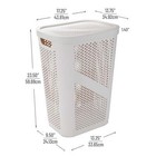 Slim Laundry Hamper  Lid  Ventilated  Plastic
