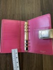 Kate Spade New York Vintage Silver Metallic Leather Six Ring Planner