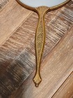  Vintage Mcm Art Nouveau Deco Hand Held Vanity Mirror Brass See Description 