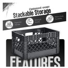 Juggernaut Storage 24qt Plastic Heavy-duty Milk Crate  Black