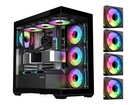 Sama Sv01 Mid Tower Atx Gaming Pc Computer Case Black  4 Addressable Rgb Fans