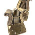 Vintage Brass Art Deco Lyre Bookends Book Ends Metal Music 56 B Pmc 5 5  Decor