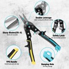 Duratech Aviation Snips Set 3pcs 10  Heavy Duty Left Straight Right Cut Tin Snip