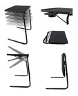 Portable   Foldable Comfortable Adjustable Tv Tray Table Stand   Cup Holder New