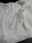 Nos Vintage Stevens Creamy White Terry Cloth Bath Towel  27 X 47  Striped