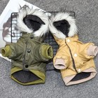 Winter Pet Clothes Warm Puppy Jacket Coat Hooded Clothing For Medium Small Dog    