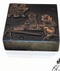Vtg 40s Letterpress Printing Wood Block Mounted Plate Kids Birthday Party