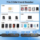 7 In 3 Sim Card Reader  Smart Card Reader With Usb C usb A lightning  Militar   