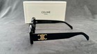 Celine Cl4019u 01a Oval Cat Eye Sunglasses Black 100  Uv