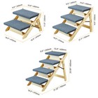 Vevor Wooden Pet Stairs With 2-4 Steps 2-in-1 Foldable Dog Stair 110 150 Lbs