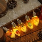 Christmas Snow Globe String Lights Indoor Decorations   10 Led Clear Bulbs Chris
