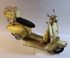 Retro Style Vespa Scooter Distressed Look Cream