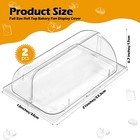 Ziliny 4 Pcs Clear Plastic Roll Top Chafing Dish Covers Full Size 21x13x6 7 Inch