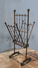 Antique Victorian Stick   Ball Folding Magazine Newspaper Sheet Music Rack Stand