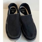Crocs Mens Walu Canvas Slip-on Loafers Black   Grey 14392
