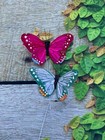 12 Feather Monarch Butterflies Bright Jewel Assorted Color 3inch Artificial  